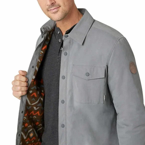 GRAY NWT Eddie Bauer Men’s Fleece Lined Jacket - Picture 5 of 11